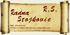 Radna Stojković vizit kartica